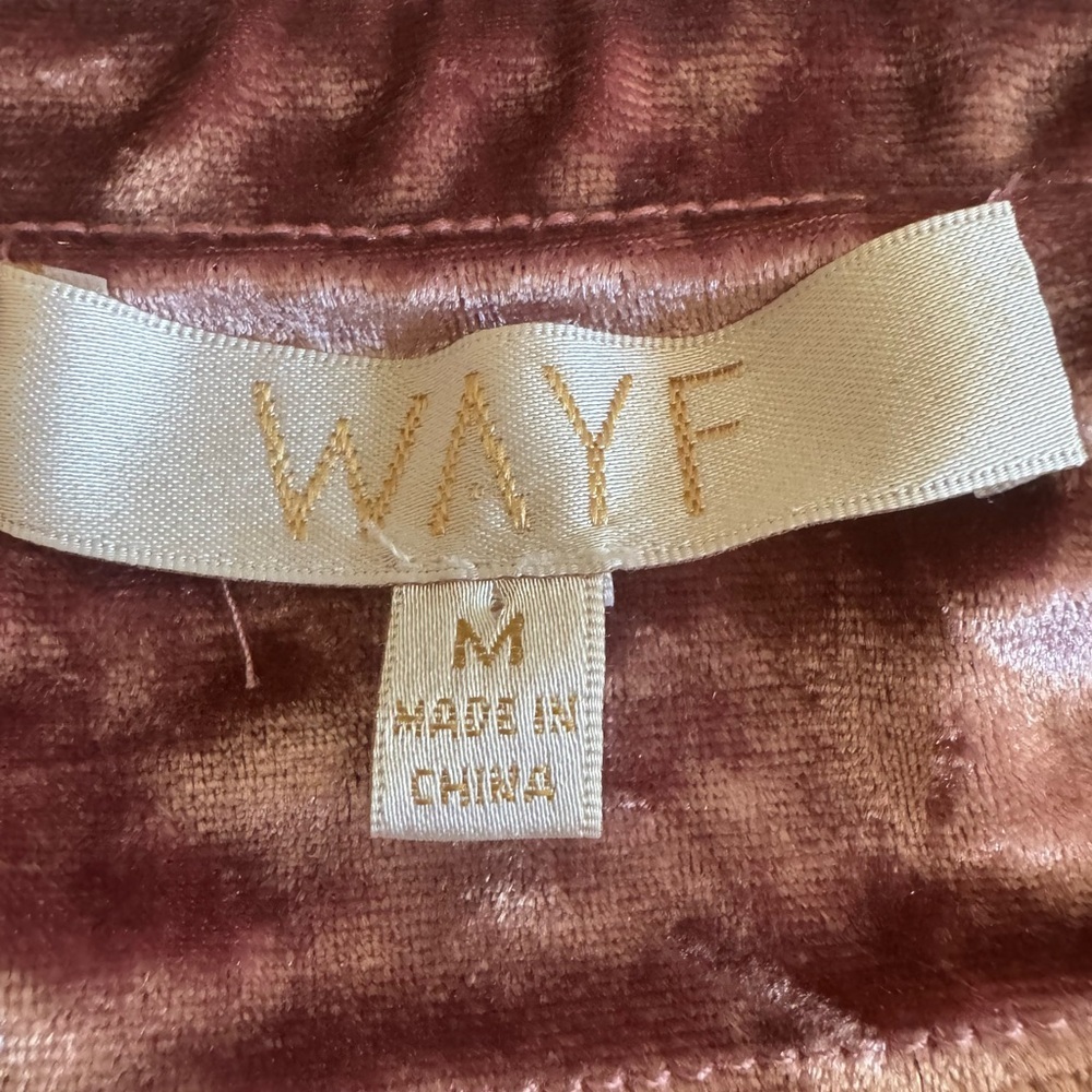 Wayf Blush Crushed Velvet Ruched Midi Skirt - Picture 5 of 5